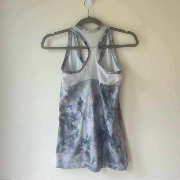 Gottex Studio Tie-Dye Racerback Tank XS | Gray Mesh Back Activewear Top Workout - Picture 6 of 7